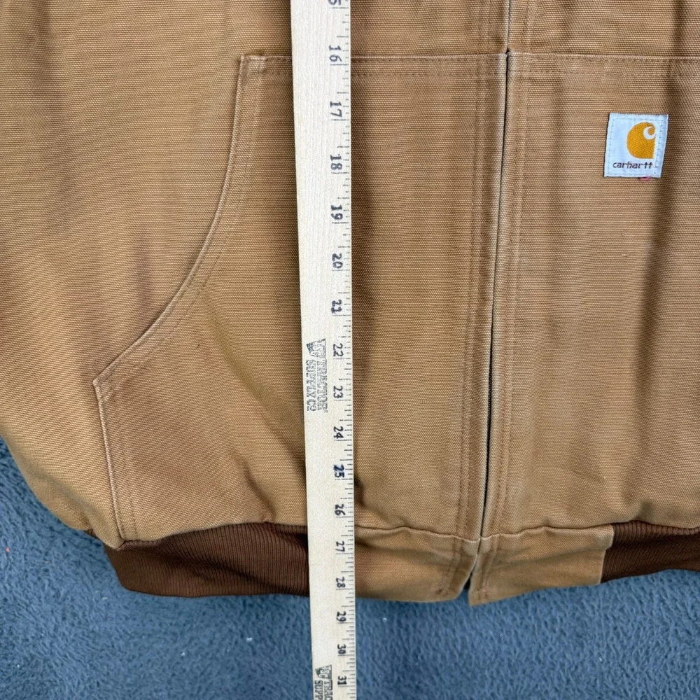 Carhartt J131 BRN Thermal Lined Duck Canvas Active Jacket Brown Mens Large Reg